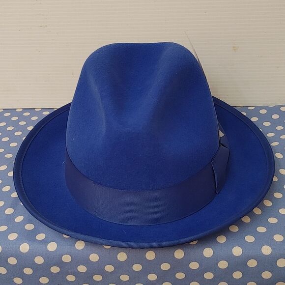 MEN'S MONTIQUE 2 1/4" BRIM 100% WOOL FELT WHITE BOTTOM FEDORA HAT. H79 - Picture 6 of 9